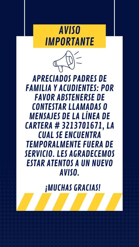 AVISO IMPORTANTE DE CARTERA